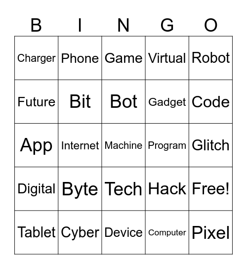 Cybercity Bingo! Bingo Card