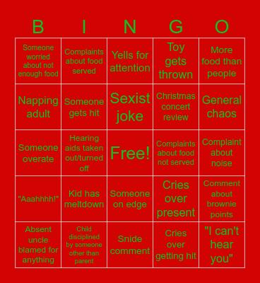 Christmas 2023 Bingo Card