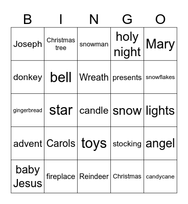 Christmas Bingo Card