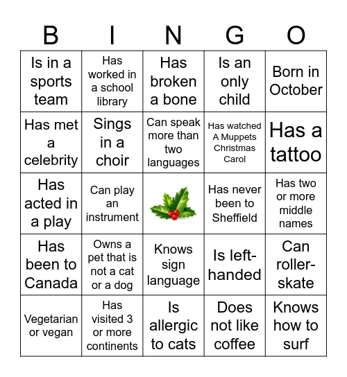 LISM Bingo Card