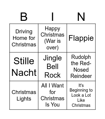 Kerstbingo Card