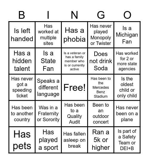 Bingo Card