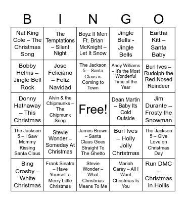 Wright-Johnson XMas Bingo! Bingo Card