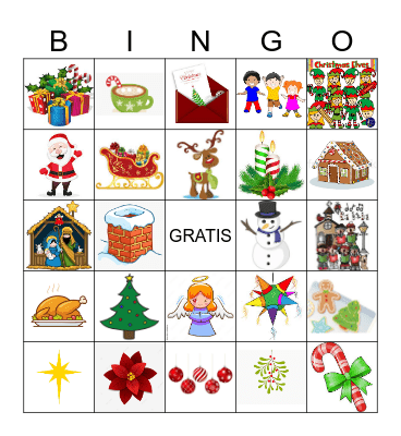 Navidad en Español Bingo Card