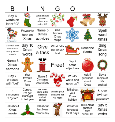 Christmas Words Bingo Cards on Bingo Baker