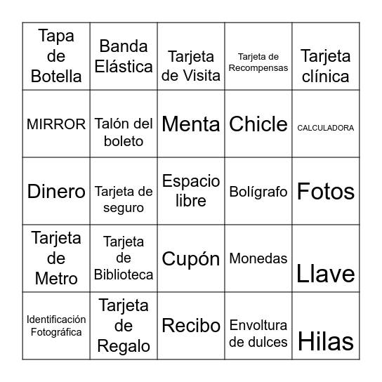 WHAT'S IN YOUR WALLET? Bingo Card