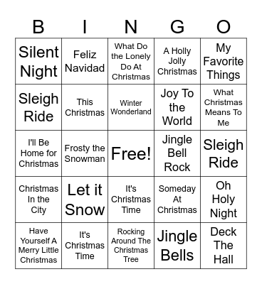 Christmas Bingo Card