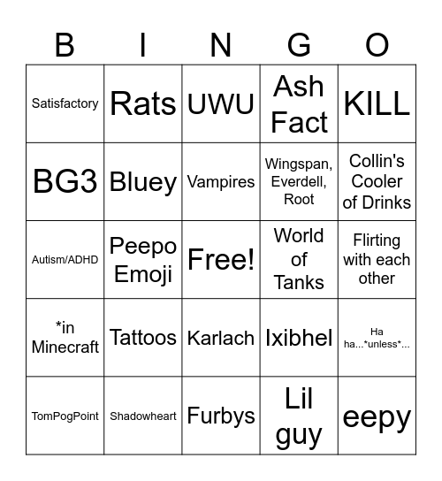 FT Bingo Card