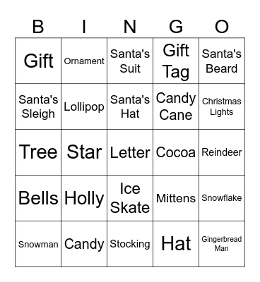 Christmas Bingo Card