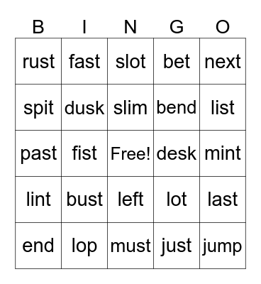 41B Bingo Card