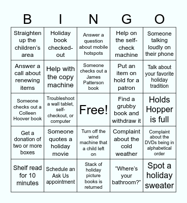 KR Bah Humbug Bingo Card