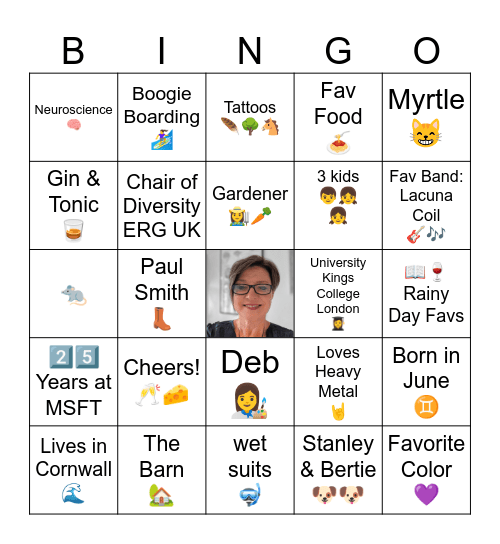 Nik Bingo Card