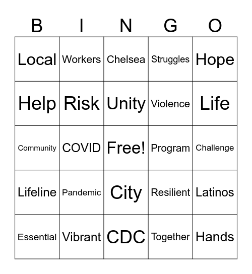 Chelsea Documentary Bingo Card