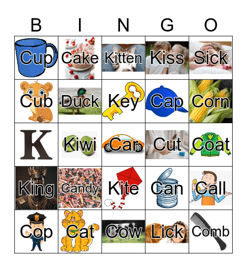 /k/ Bingo Card