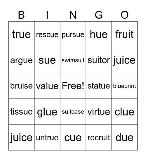 ue/ui bingo Card