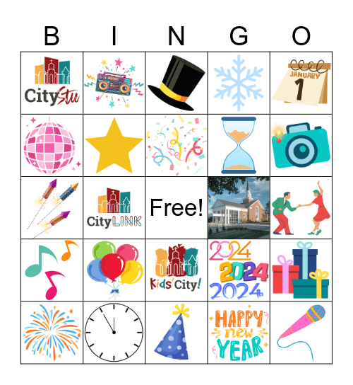 New Year's Eve Bingo! Bingo Card