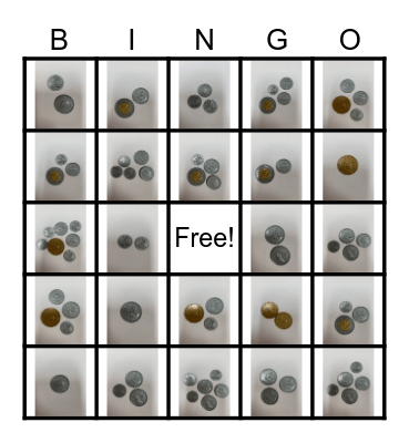 Money Bingo Card