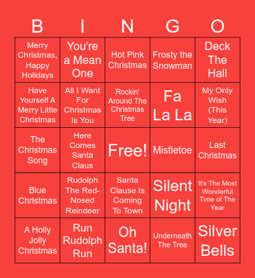 MUSIC BINGO Card