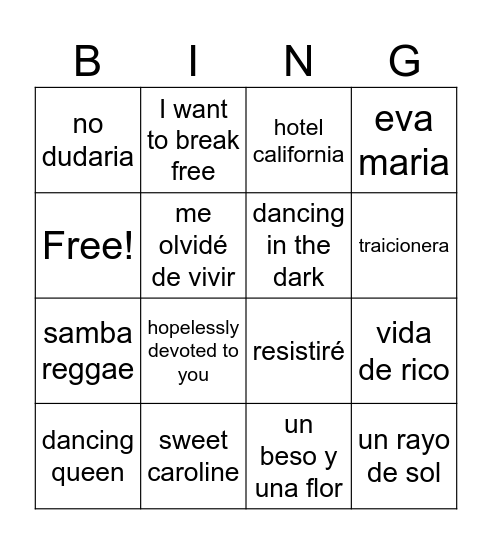 Bingo Card