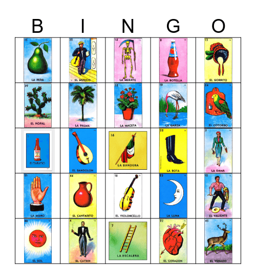 Loteria Bingo Card