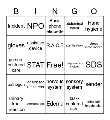 Units 1-4 pt. 2 Bingo Card