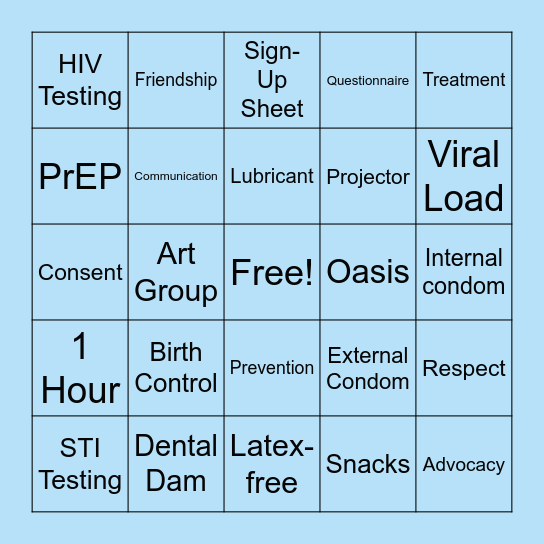 Y!PEP Bingo Card