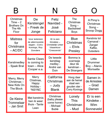 Markenhage Kerstbingo Card