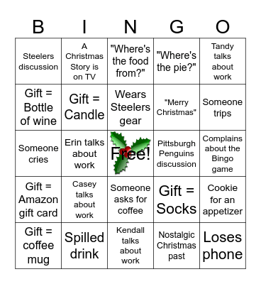 Christmas Bingo Card