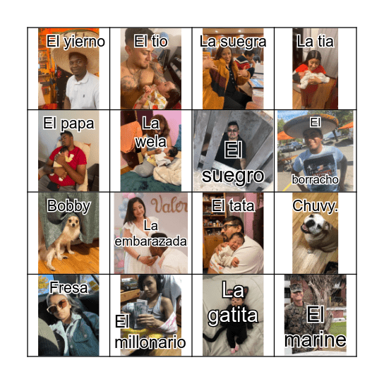 Lotería Bingo Card
