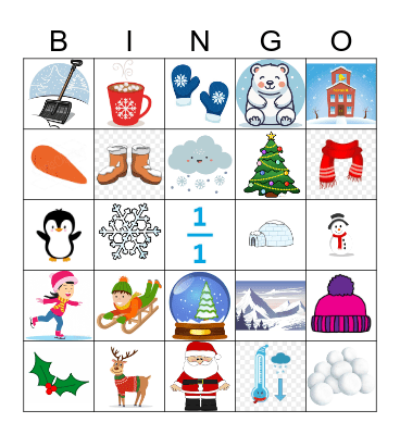 Winter Bingo with Friends Bingo Card