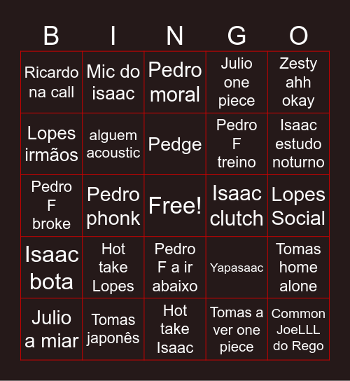 Discord Bingo Card