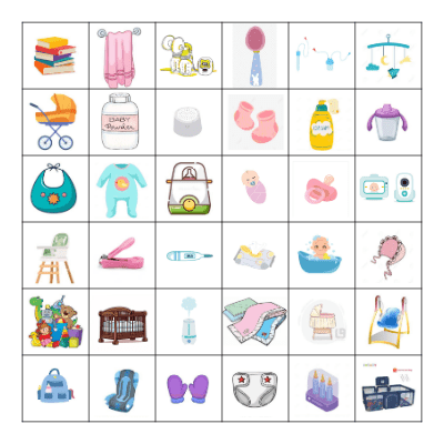 Baby Shower Bingo Card