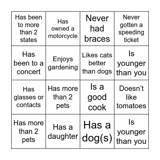 BINGO Card