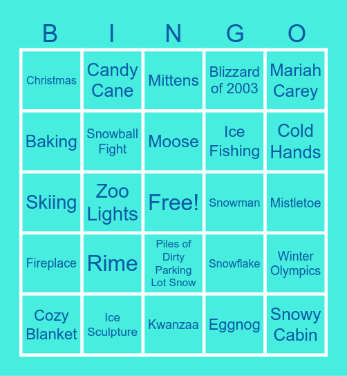 BLIZZARD BINGO Card