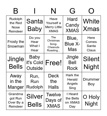 Run, Run Rudolph Bingo Card