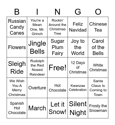 Holiday Bingo Card