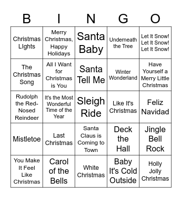 Christmas Bingo Card