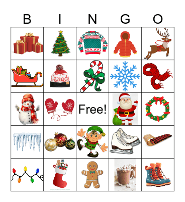 Christmas & Winter Bingo Card