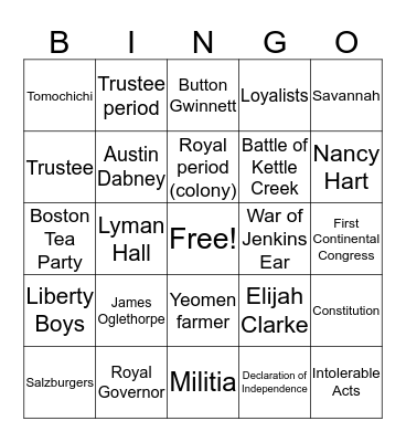 Parts Two and Three Bingo Card