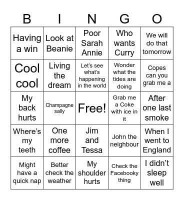 XMAS HOLIDAYS Bingo Card