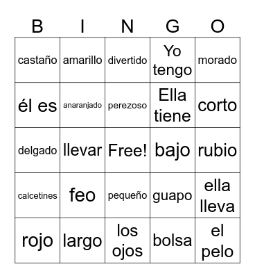 u1e2 Test Review Bingo Card