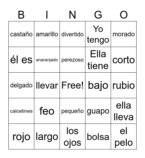 u1e2 Test Review Bingo Card