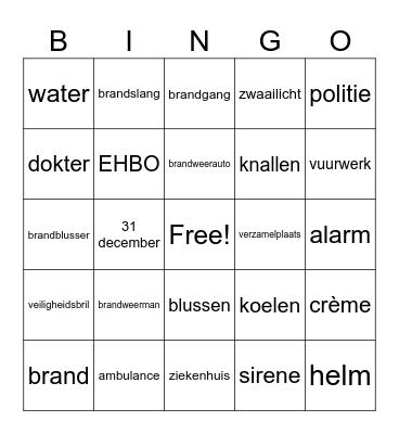 Oud en Nieuwjaar Bingo Card