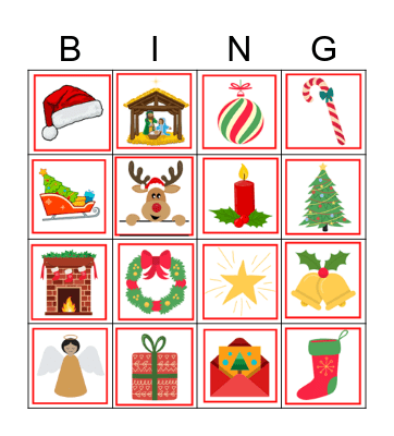 kerst bingo Card