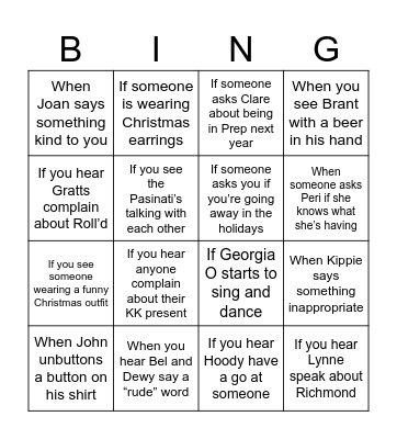 MEPS BINGO Card