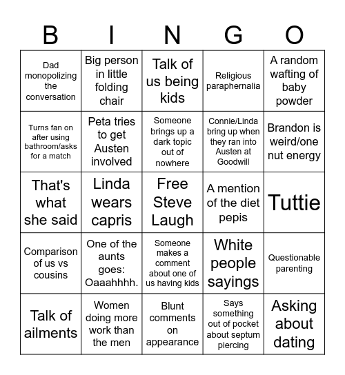 Manderschied Bingus Bingo Card