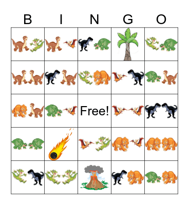 Land Before Time Bingo Card