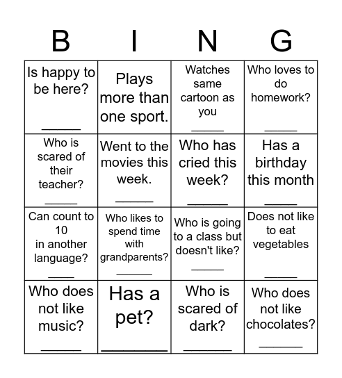 Sahasraa_ Get to know Bingo Card