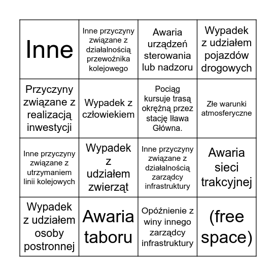 IC Mazury edition Bingo Card