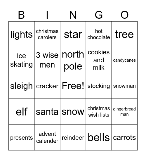 1B bingo Card